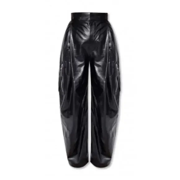Bottega Veneta Tapered Leather Cargo Pants in Black - Picture 4 of 15